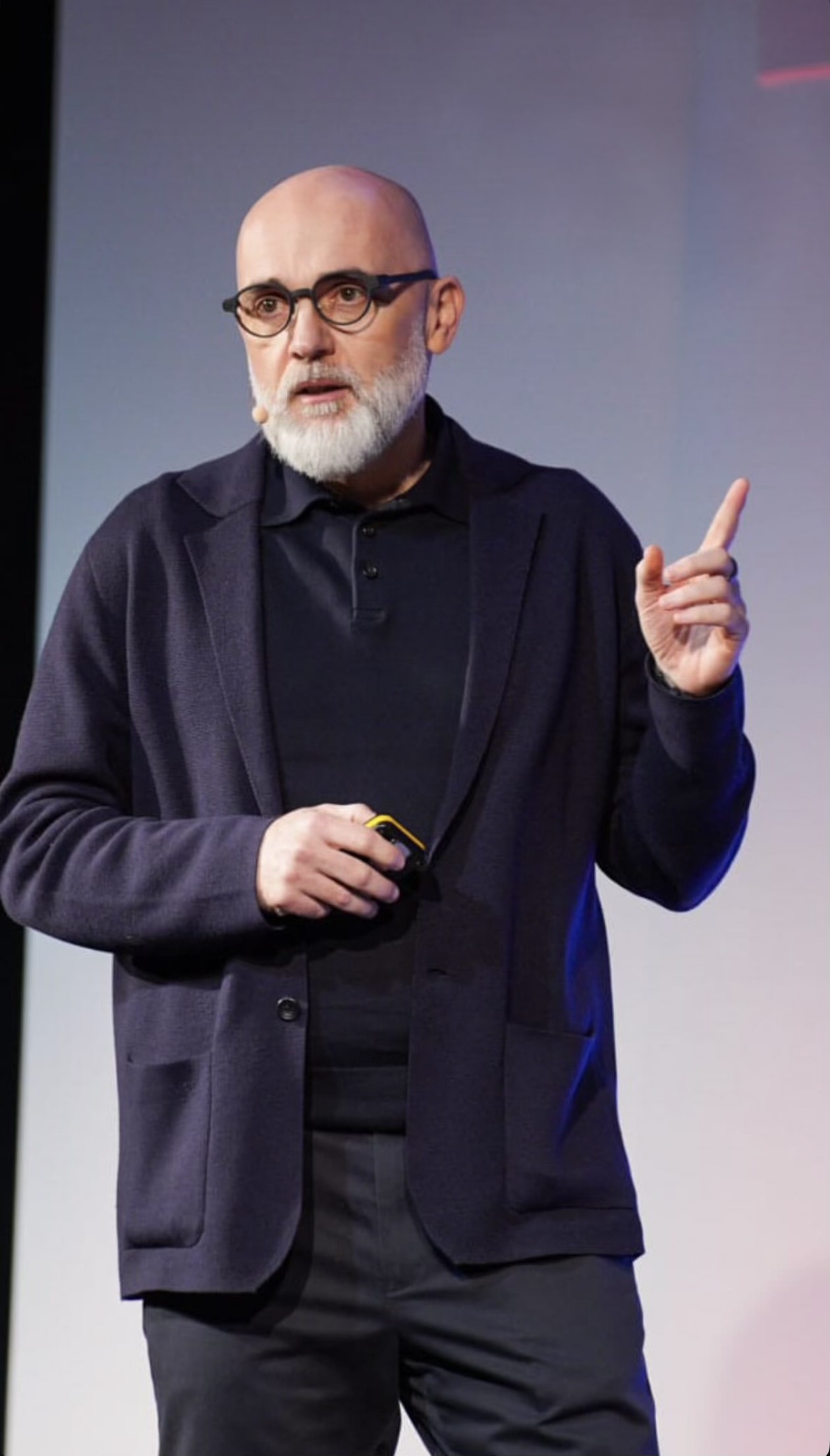Mark Boyer speaking on stage